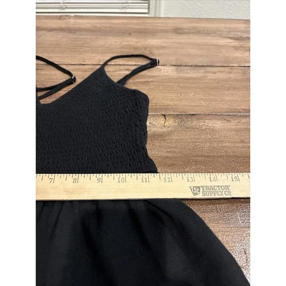 Wild Fable Black Sleeveless Romper Women's Regular Fit Solid One-Piece Size Xs - Picture 5 of 7